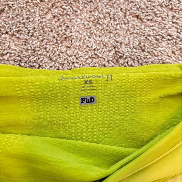 Smartwool Womens PhD Running Shorts Neon Yellow XS - Picture 5 of 5